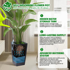 Greenhaus Gardening 16-Inch Rectangular Self-Watering Planters Set of 2