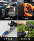 Greenhaus Gardening 6 Mil Heavy-Duty Nitrile Gloves with Textured Grip, 100 Count