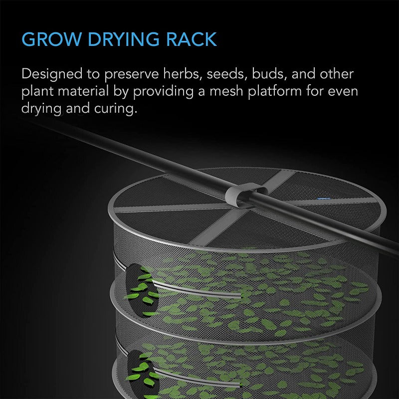 Greenhaus Gardening Collapsible Herb Drying Rack with Zippered Chambers