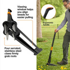 Greenhaus Gardening Stand-Up Weed Puller with Long Handle, Foot Pedal and Easy Eject