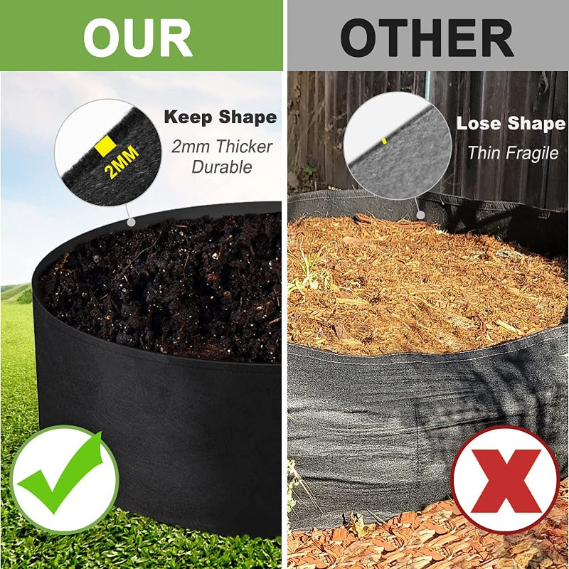 Greenhaus Gardening Breathable Non-Woven Raised Bed for Small Spaces