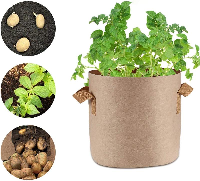 Greenhaus Gardening 10-Pack Fabric Plant Bags for Soil and Soil Mixes