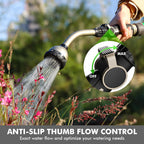Greenhaus Gardening Heavy Duty 15" Metal Watering Wand with 10 Spray Patterns & Thumb Control