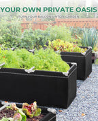 Greenhaus Gardening Portable Fabric Planter Box for Herbs Vegetables and Fruits