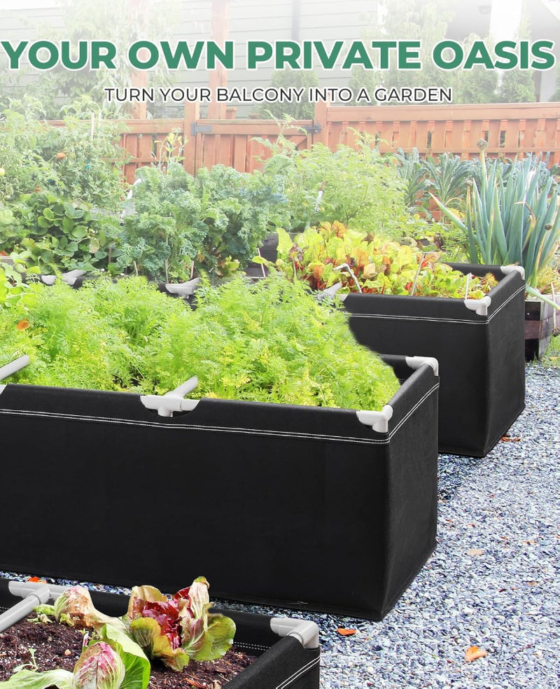 Greenhaus Gardening Portable Fabric Planter Box for Herbs Vegetables and Fruits