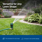 Greenhaus Gardening Metal Spike Rotating Sprinkler for Lawn & Garden Watering