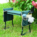 Greenhaus Gardening Foldable Garden Kneeler & Seat with Extra-Wide EVA Pad and Dual Tool Pouches