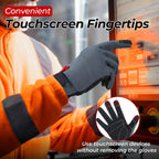 Greenhaus Gardening Utility Work Gloves with Touchscreen Fingertips & Padded Palm