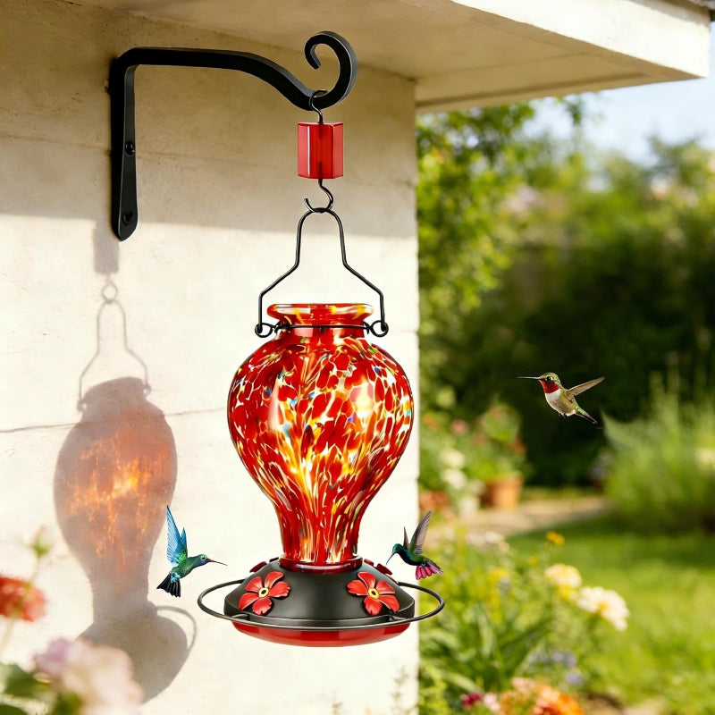 Greenhaus Gardening Glass Nectar Feeder for Hummingbirds