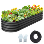 Greenhaus Gardening 2-Pack Oval Galvanized Raised Garden Beds 4.5 x 2 x 1 FT