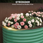 Greenhaus Gardening 8 x 4 x 2 FT Oval Metal Raised Garden Bed