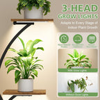 Greenhaus Gardening Plant Stand with Adjustable Grow Lights