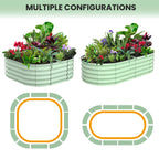 Greenhaus Gardening 2-Pack 6 × 3 × 1 ft Oval Galvanized Raised Garden Beds