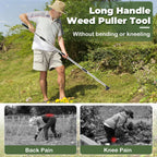Greenhaus Gardening 2-in-1 Weed Puller Tool with 60-Inch Adjustable Handle
