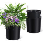Greenhaus Gardening 20-Inch Self-Watering Round Planters Set of 2