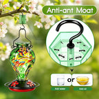 Greenhaus Gardening Glass Nectar Feeder for Hummingbirds