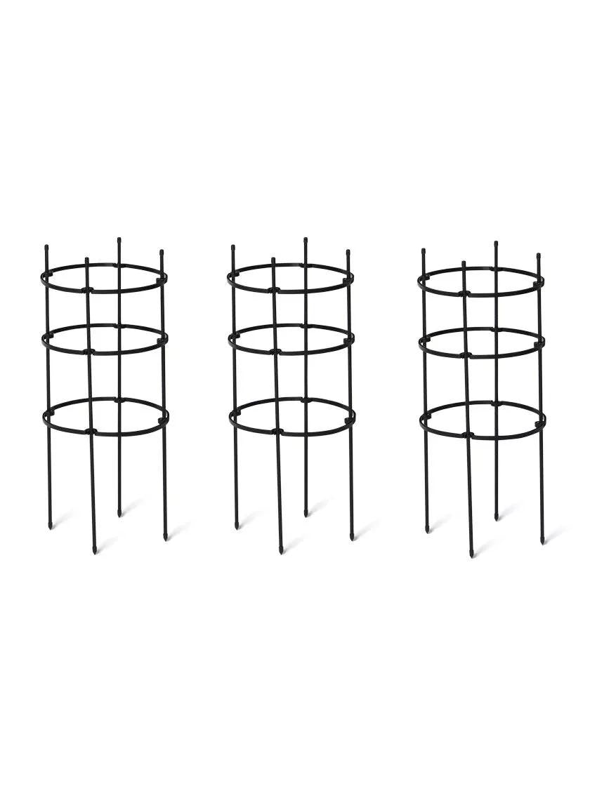 Greenhaus Gardening Pepper & Eggplant Cages Set of 3, Heavy Duty Plant Supports