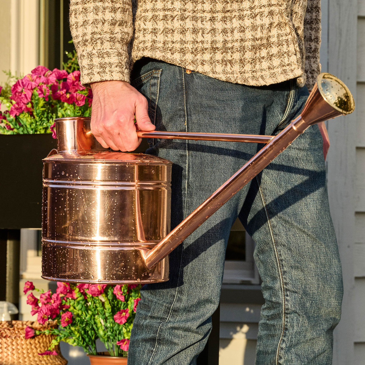 Greenhaus Gardening Copper Garden Waterer – Long Spout & Gentle Spray