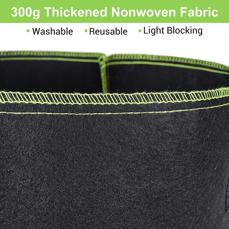Greenhaus Gardening Reinforced Fabric Grow Bags for Vegetables and Flowers