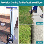 Greenhaus Gardening Heavy-Duty Half Moon Lawn Edger with Serrated Spring Steel Blade