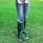 Greenhaus Gardening Manual Lawn Aerator with 15 Iron Spikes and Cushioned T-Handle