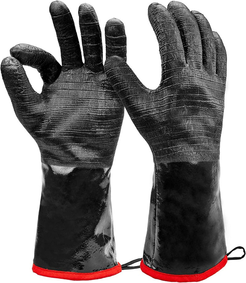 Greenhaus Gardening Heat Resistant BBQ Gloves for Smoking and Grilling