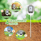 Greenhaus Gardening 4-in-1 Digital Soil Tester with LCD Display, pH, Moisture, Temperature & Light Meter