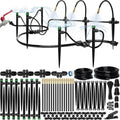 Greenhaus Gardening 100ft Drip Irrigation System Kit with Adjustable Sprinklers for Raised Beds & Gardens