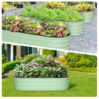 Greenhaus Gardening 2-Pack 4.5 × 2 × 1 ft Galvanized Raised Garden Beds