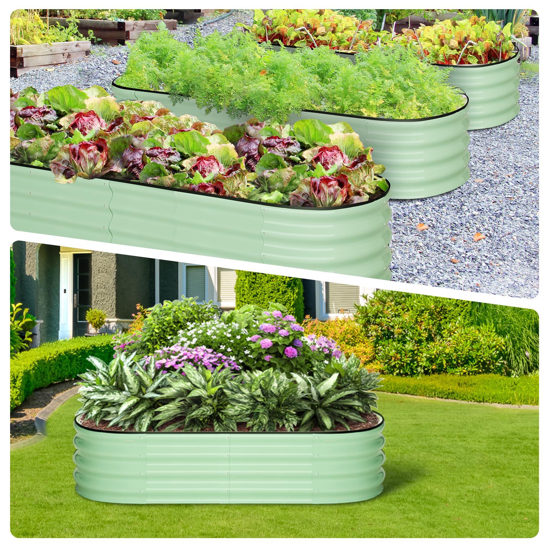 Greenhaus Gardening 2-Pack 4.5 × 2 × 1 ft Galvanized Raised Garden Beds