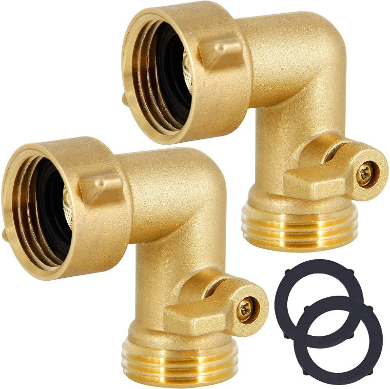 Greenhaus Gardening Brass Elbow Hose Connector for Water Flow and Hose Protection
