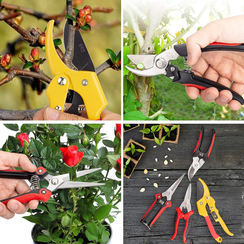 Greenhaus Gardening Professional Bypass Pruning Shears with Stainless Steel Blades