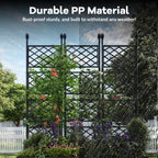 Greenhaus Gardening 3-Pack Modular Planter Boxes with Trellis