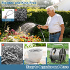 Greenhaus Gardening Heavy-Duty Stainless Steel Garden Hose with Leak-Resistant Fittings