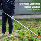 Greenhaus Gardening Professional Weeding Hoe with Spring Steel Rake Head