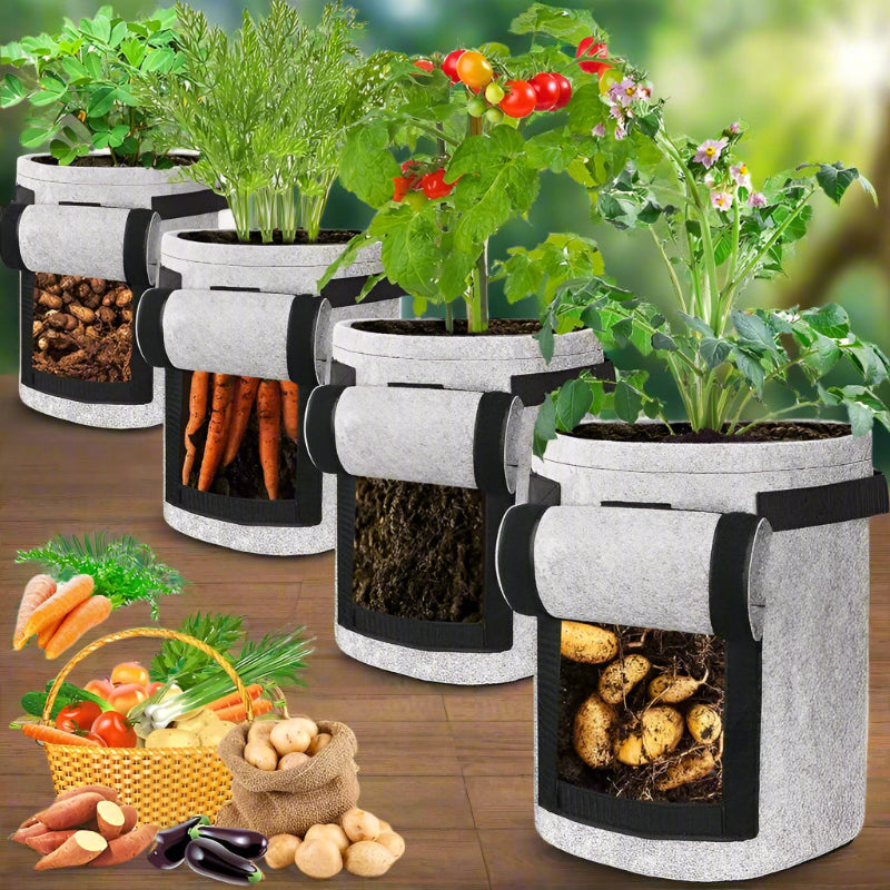 Greenhaus Gardening Heavy-Duty Fabric Grow Bags for Potatoes and Vegetables