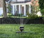 Greenhaus Gardening Turbo Oscillating Sprinkler with 360° Rotating Head & Precision Water Control
