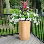 Greenhaus Gardening 23-Inch Self-Watering Tall Planters Set of 2