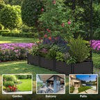 Greenhaus Gardening 3-Pack Modular Planter Boxes with Trellis