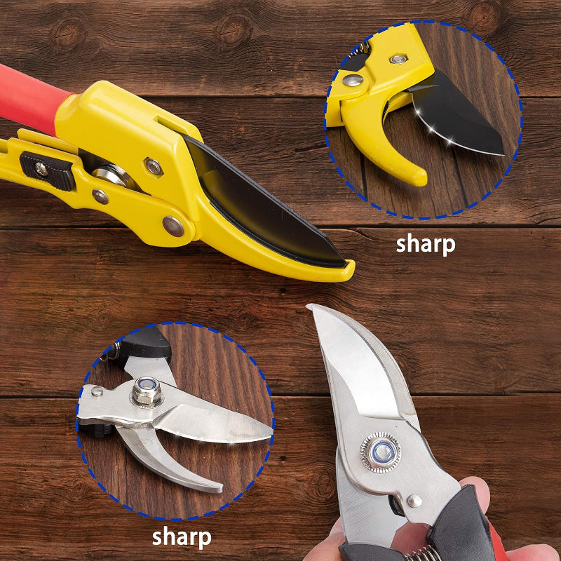 Greenhaus Gardening Professional Bypass Pruning Shears with Stainless Steel Blades