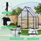 Greenhaus Gardening Aluminum Polycarbonate Greenhouse for Outdoor Gardening