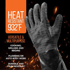 Greenhaus Gardening Heat Resistant BBQ Gloves for Smoking and Grilling