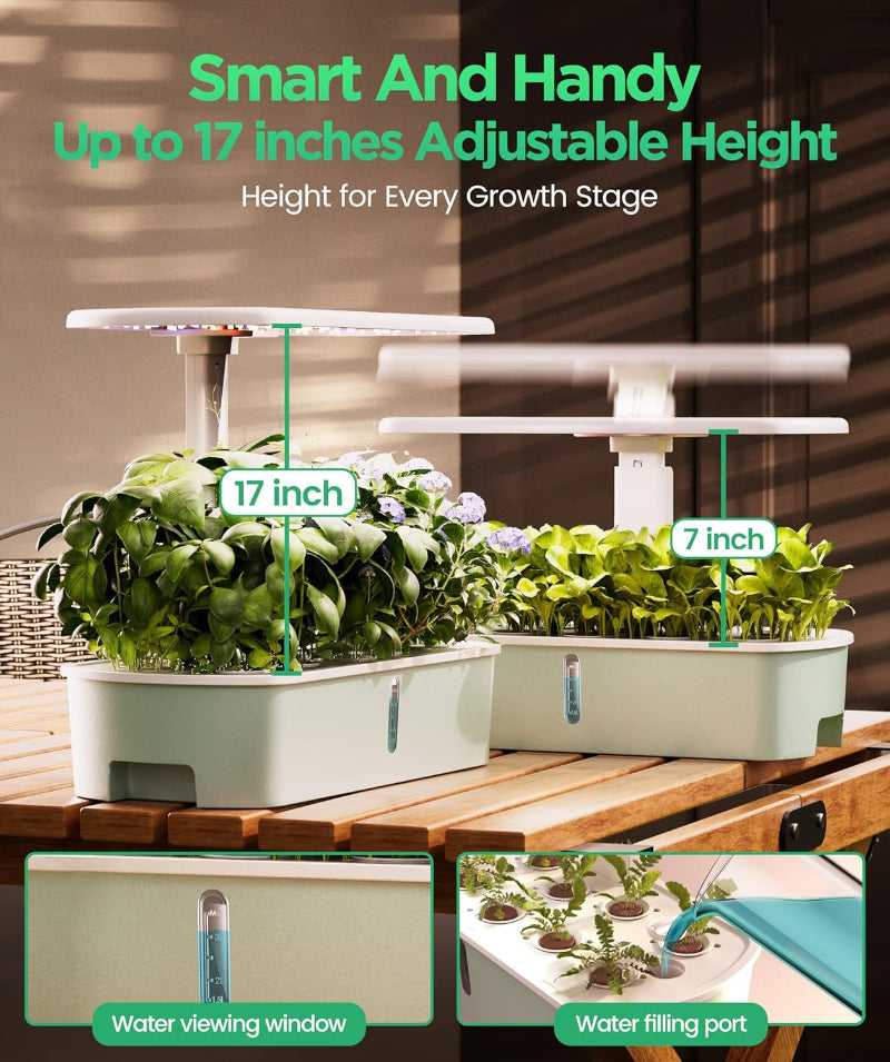 Greenhaus Gardening Indoor Herb Garden with Smart App Management