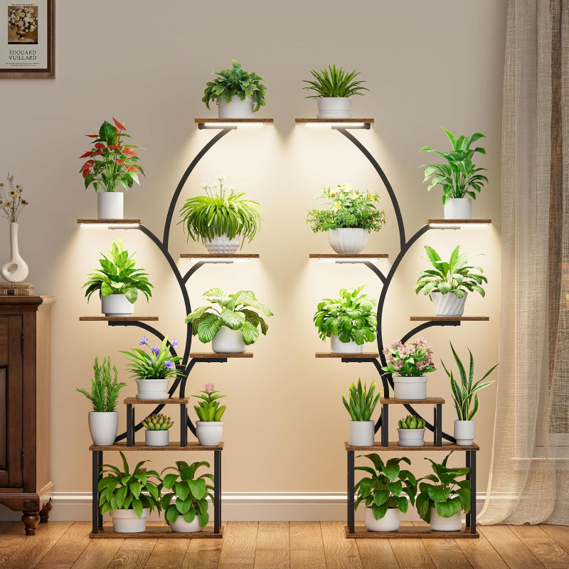 Greenhaus Gardening Plant Stand with Adjustable Grow Lights