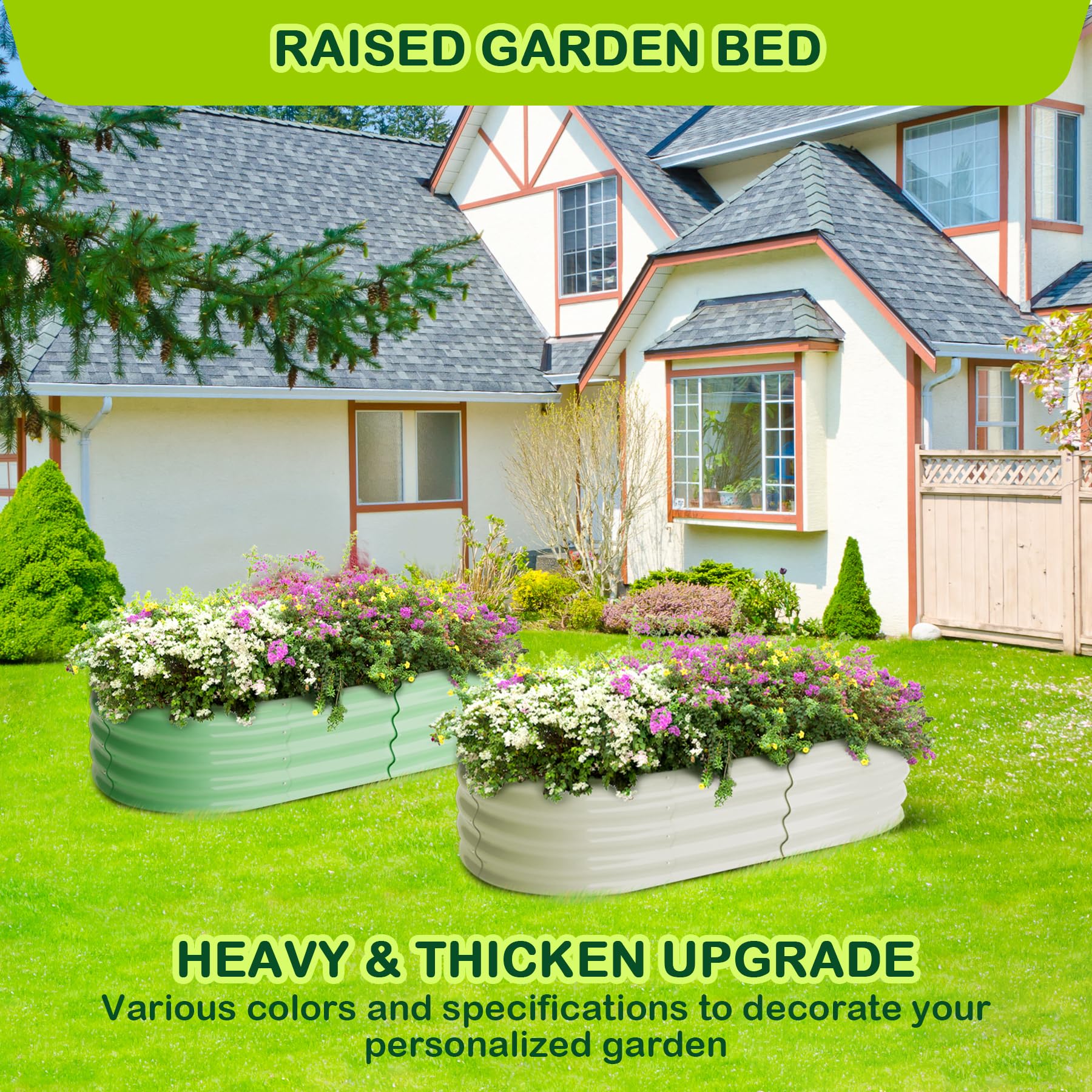 Greenhaus Gardening 2-Pack 4.5 × 2 × 1 ft Galvanized Raised Garden Beds