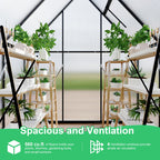 Greenhaus Gardening Aluminum Polycarbonate Greenhouse for Outdoor Gardening