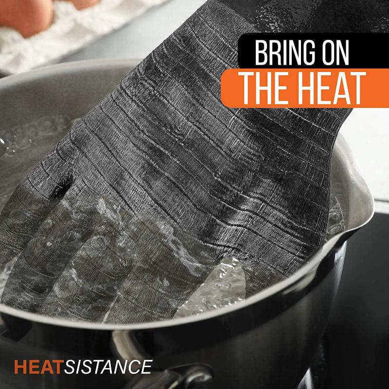 Greenhaus Gardening Heat Resistant BBQ Gloves for Smoking and Grilling