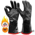 Greenhaus Gardening Heat Resistant BBQ Gloves for Smoking and Grilling