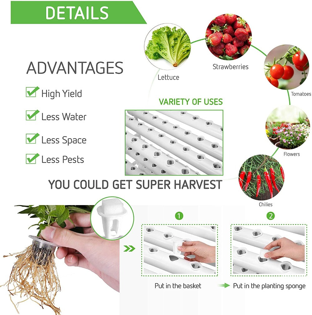 Greenhaus Gardening Indoor Hydroponic Growing System with Circulation Pump