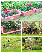 Greenhaus Gardening Complete Drip Irrigation System Kit with Adjustable Emitters, Brass Splitter & Flexible Tubing